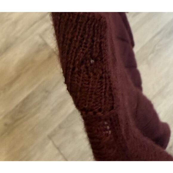 Nwt Mens The berry Tall man LT Large Merino Wool Sweater Maroon - Picture 6 of 6